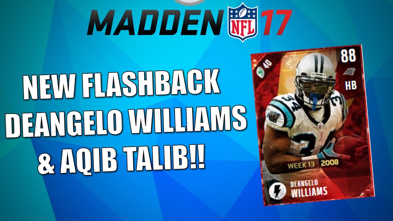 "New Flashback Deangelo Williams & Aqib Talib!!" | (Madden 17) - Ultimate Team - Card Overview