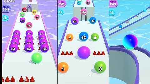 BallRun2048,3D,Walkthrough All Levels Gameplay | (Android,ios 243-244-240