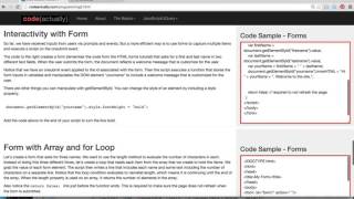 Interactive JavaScript - Forms