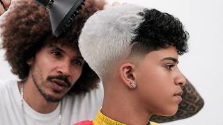 He asked for something incredible ⚪LIGHT and SHADOW⚫ in the same hair