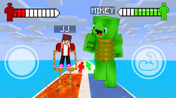 JJ vs Mikey GIANT RUSH Game - Maizen Minecraft Animation