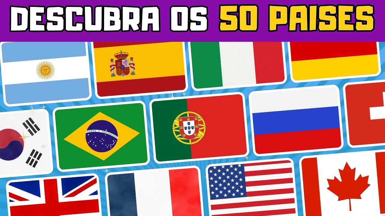 🧠 TESTE SEU CONHECIMENTO! | DE QUAL PAÍS É A BANDEIRA?  | QUIZ DESAFIADOR