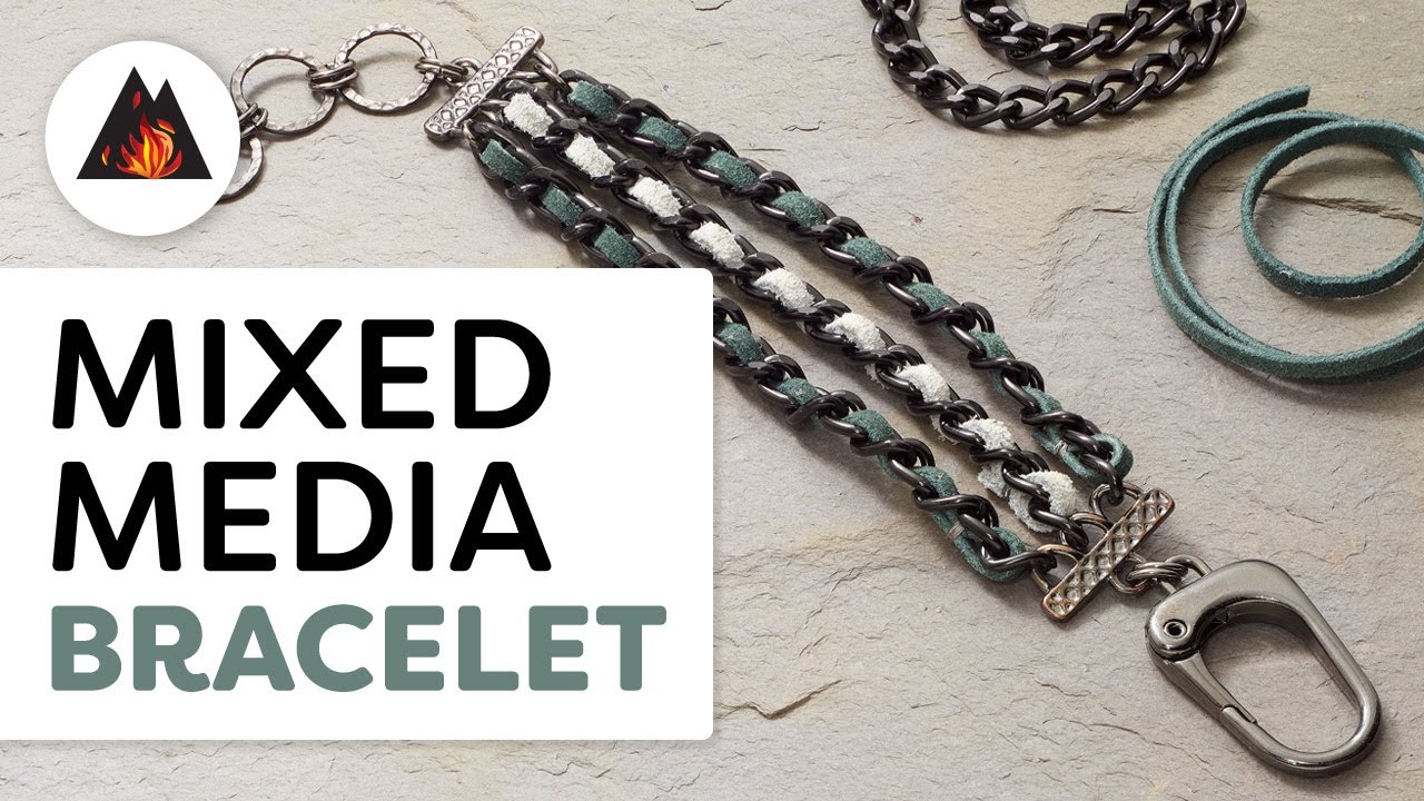 Mixed Media Jewelry Learn How to Make a Leather and Chain Bracelet