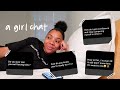 girl chat: body counts, having kids, & flirting