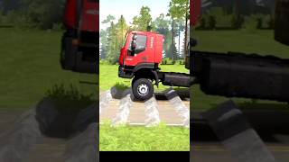 Truck vs Speed Bumps Challenge! #shorts #ytshorts #snowrunner #mudrunner #truck #jcb #trendingshorts