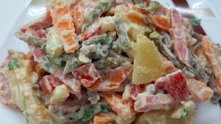 Jandik Salat Tayyorlash 🥗 Салат из Джандо ✅ Green Bean Salad
