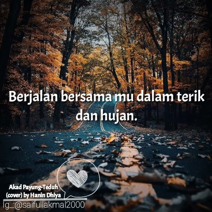 Story wa 30 detik Akad Payung-Teduh (cover)by Hanin Dhiya.