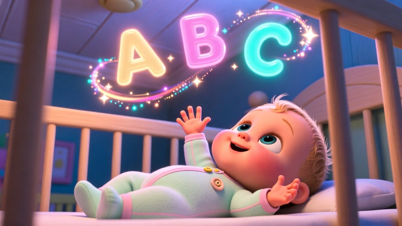 Baby’s Nighttime ABC 🌙✨ Calm Bedtime Alphabet Song for Kids | Learn Letters Cheerful Rhyme