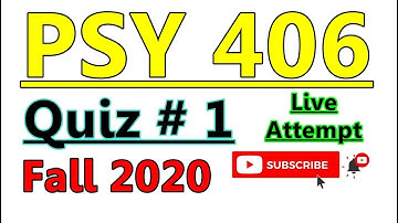 PSY406 Quiz# 1 Live attempt Fall 2020 || Educational Psychology