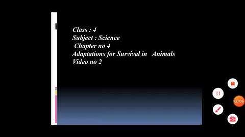 Class-4 , Subject -Science, Ch.4 Adaptation for survival in animals, Video no 2