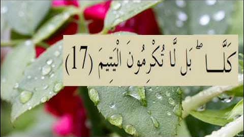 القران الكريم سورة الفجر الاية 17