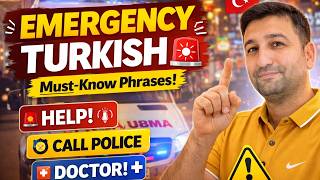 Emergency Turkish 🚨 Must-Know Phrases in Turkey | Survival Turkish Lesson 6