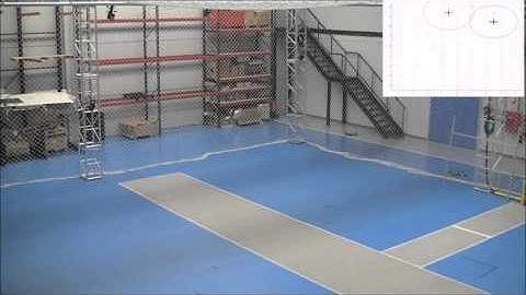 Cooperative area monitoring problem with a team of 2 heterogeneous aerial robots.