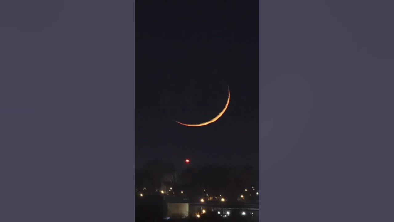 Crescent Moon set over 4 days #crescentmoon #moon #shorts #space