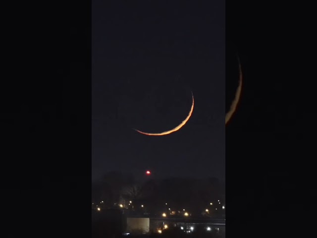 Crescent Moon set over 4 days #crescentmoon #moon #shorts #space class=