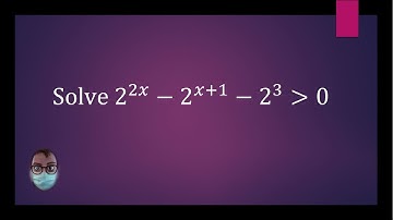 How to solve an exponential inequality.