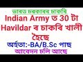 Indian Army Job Recruitment || ভাৰতীয় সেনাত চাকৰি খালী || Government Job Assam