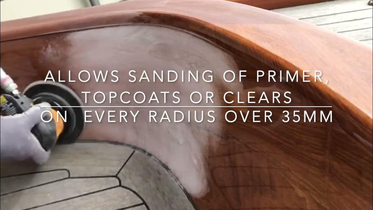 Sanding curved surfaces by machine. Q Sanding offers a unique patented