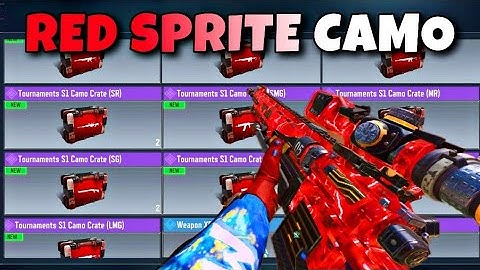 NEW FASTEST WAY TO GET RED SPRITE CAMO IN COD MOBILE RED SPRITE TOURNAMENT CAMO ELITE TOKENS CODM