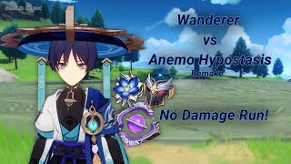C6 Wanderer VS Anemo Hypostasis | Genshin Impact Challenge ( No Damage Run! )