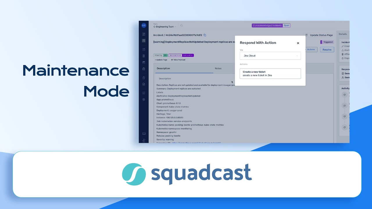 Squadcast Workflow Maintenance Mode in Squadcast I Creating Maintenance Windows for ...
