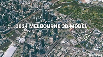 Video Flythrough of Melbourne 3D Mesh Model created by Aerometrex and captured in 2024
