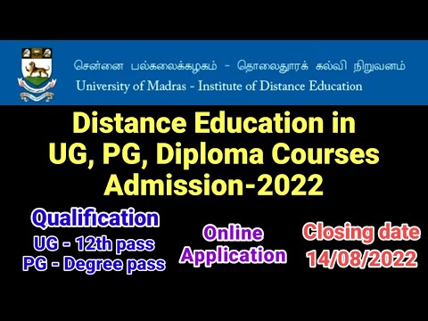 Distance Education in UG, PG, Diploma Courses Admission-2022 - Digital Technology Channel