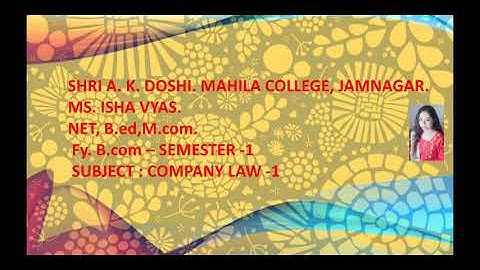 Fy bcom C.L lecture 13 by pro. Ms. Isha vyas