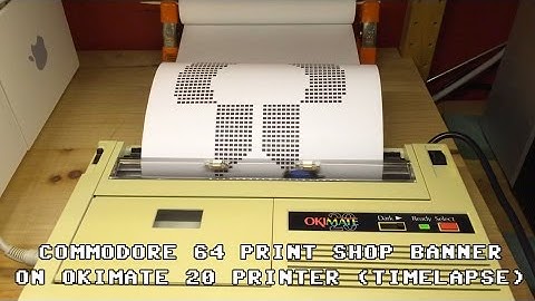 Commodore 64 Print Shop Banner on Okimate 20 Printer [Timelapse]
