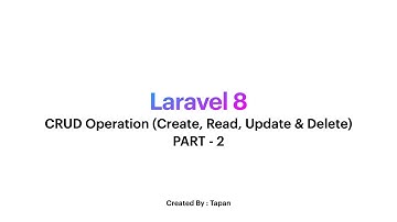 Laravel 8 | CRUD Operation | Part 2