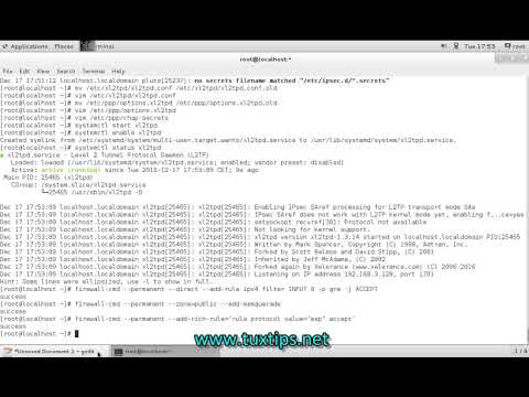 New How to install L2TP vpn server on CentOS 7 linux