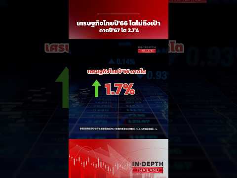 เศรษฐกิจไทยปี66 โตไม่ถึงเป้า คาดปีนี้โต 2.7% 