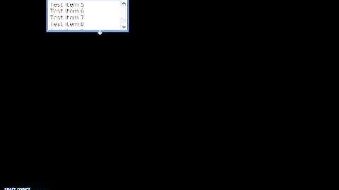 ItemListbox Scroll Wheel Test