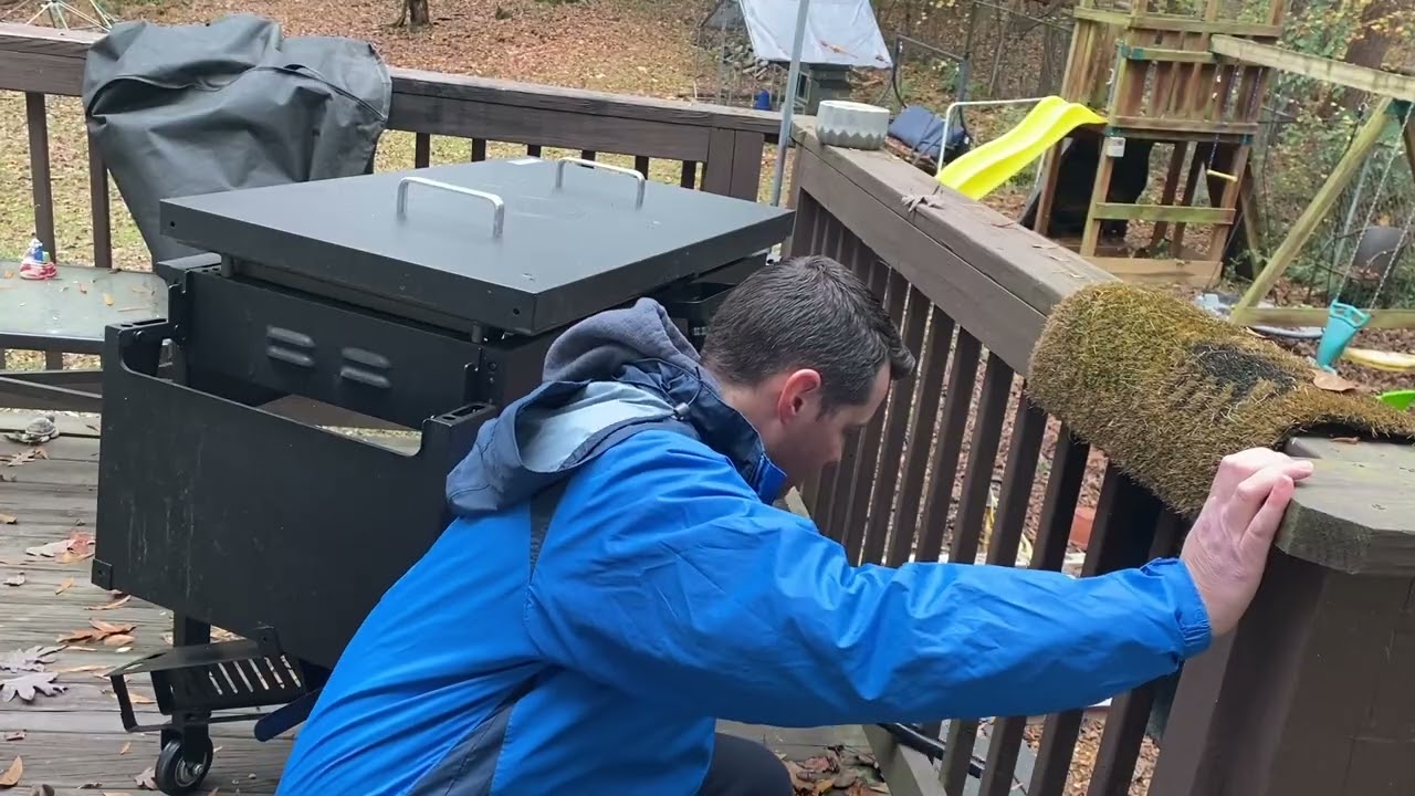 Rear Grease Drainage Funnel for Blackstone Griddle 36 inch with Magnetic Grease Gate