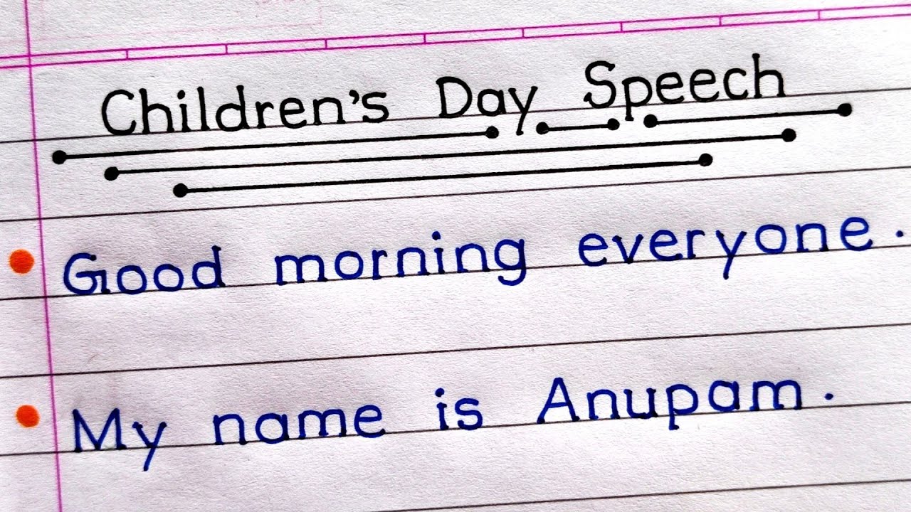 Children's Day Speech In English | Speech On Children's Day | 10 Lines Speech On Children's Day |
