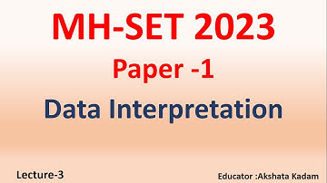 Data Interpretation for MH-SET 2023 | Line Graph, Bar Graph , Table Chart ,Pie Chart  | Lecture-3