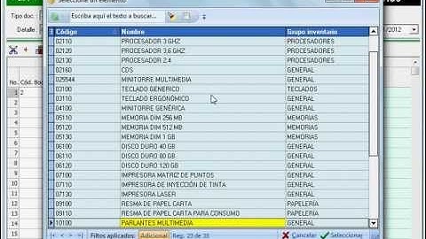 Sistema de contabilidad ContaPyme - Operación de ajuste de inventarios
