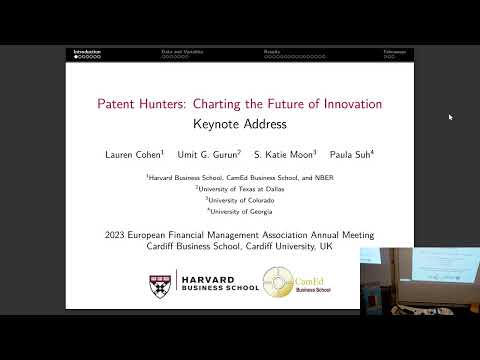 EFMA 2023 Keynote Speech by Professor Lauren Cohen, Harvard Business School.