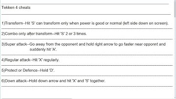 Tekken 4 secret cheats!!