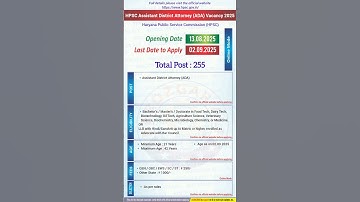 HPSC Assistant District Attorney (ADA) Vacancy 2025