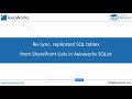 Resynchronise SQL tables from SharePoint Lists
