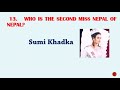 General knowledge of Nepal Quiz #1