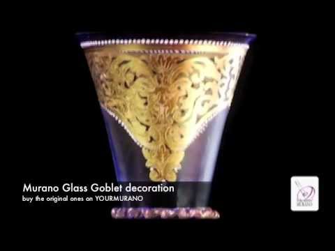Murano Glass Goblet Decoration Handcrafted Piece Of Art In