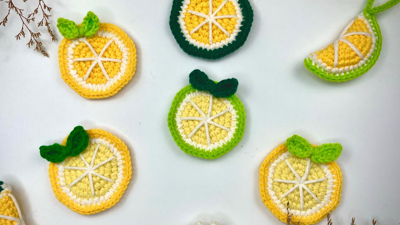 Easy Crochet Lemon Hair Clip Tutorial | Crochet Hair clip DIY