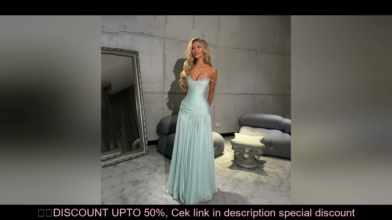 Galarity Light Blue Prom Dress Off Shoulder Special Occasion Dress Ruched Beaded Party Dress Formal