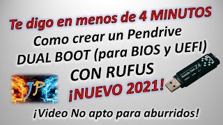 Crear Pendrive Usb Booteable Dual O Mixto Con rufus Nuevo 2021 Funciona En Modo Bios Y Uefi