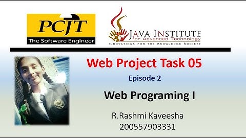 java Institute || Web Programing || eShop Project Task 5 episode 2