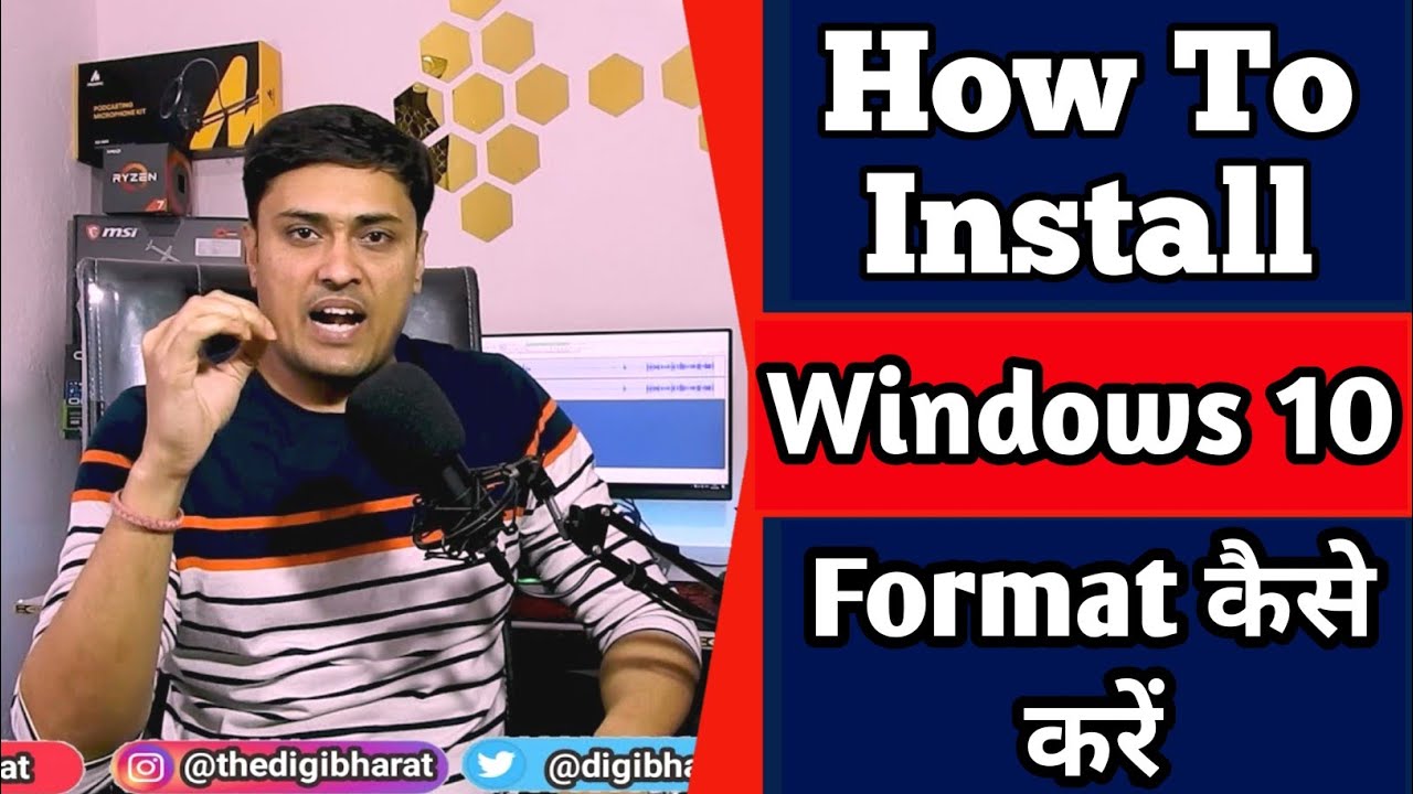 How To Install Windows 10 Using USB Flash Drive | How To Format - Reset ...