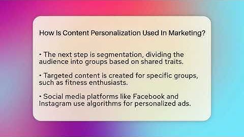 How Is Content Personalization Used In Marketing? - Everyday-Networking