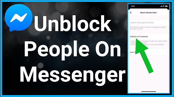 How to unblock someone on facebook messenger on iphone